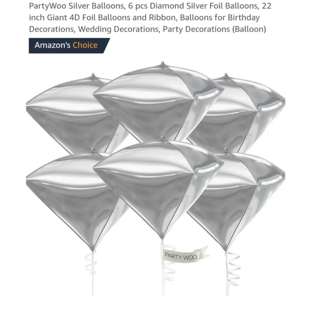 PartyWoo Balloons,Party Decor,Silver,22